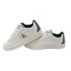 Sneaker in pelle con lacci e riporti a contrasto