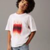 T-shirt mezza manica con logo gradient