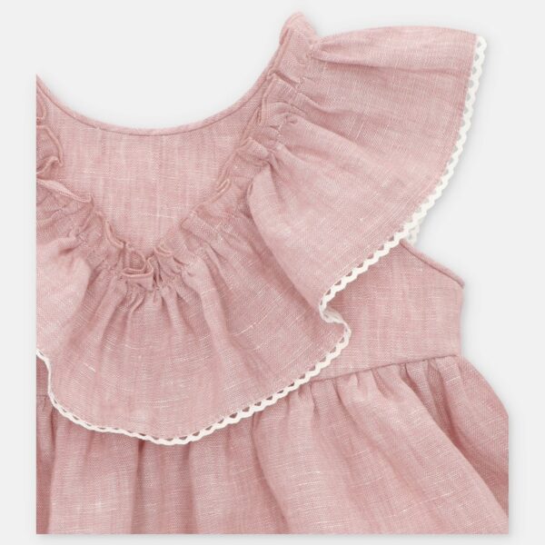 Vestito smanicato in lino