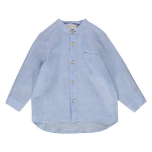 Camicia coreana in lino con taschino