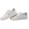 Sneaker in pelle con lacci e zip