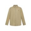 Camicia in misto lino con ricamo logo