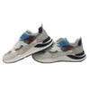 Sneaker in pelle e tessuto tecnico con lacci