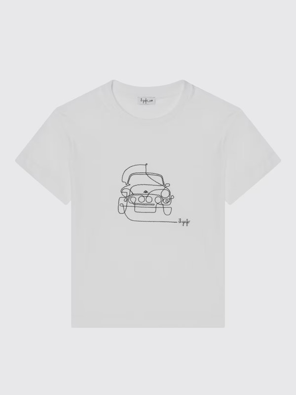 T-shirt mezza manica con macchinina