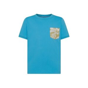 T-shirt mezza manica con taschino fantaisa floreale