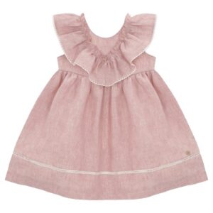 Vestito smanicato in lino