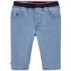 Pantalone denim con elastico in vita