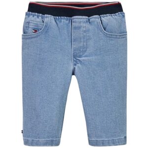 Pantalone denim con elastico in vita