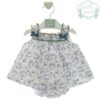 Vestito fantasia fiori con giacchino in cotone