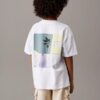 T-shirt mezza manica con stampa sul retro