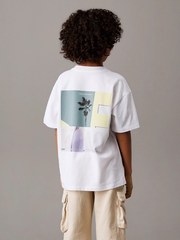 T-shirt mezza manica con stampa sul retro
