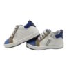 Sneaker primo passo in pelle con lacci e zip