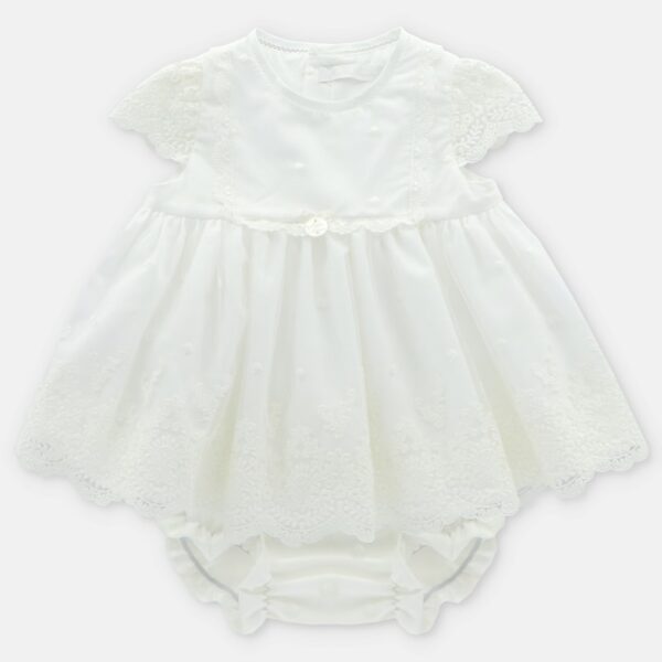 Completo vestito con ricami e coulotte