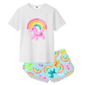 Completo t-shirt e short fantasia ballunicorn