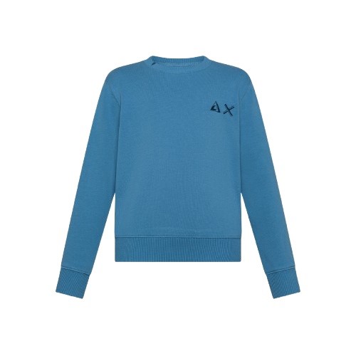 Felpa in cotone con ricamo logo