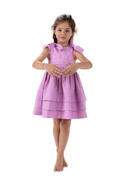Vestito con fiocchi sulle spalle