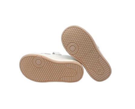 Sneaker in pelle con doppio velcro
