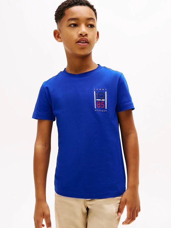 T-shirt mezza manica con grafica e logo