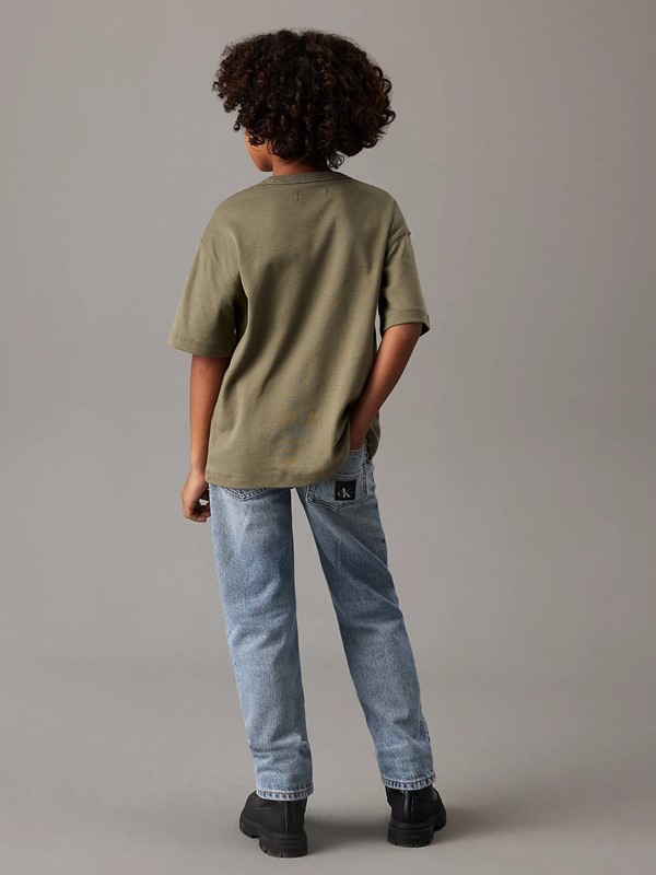 T-shirt mezza manica con ricamo logo