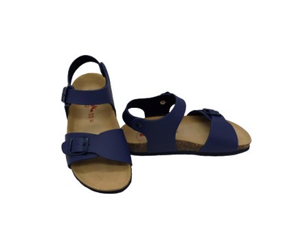 Sandalo in pelle con doppia fibbia