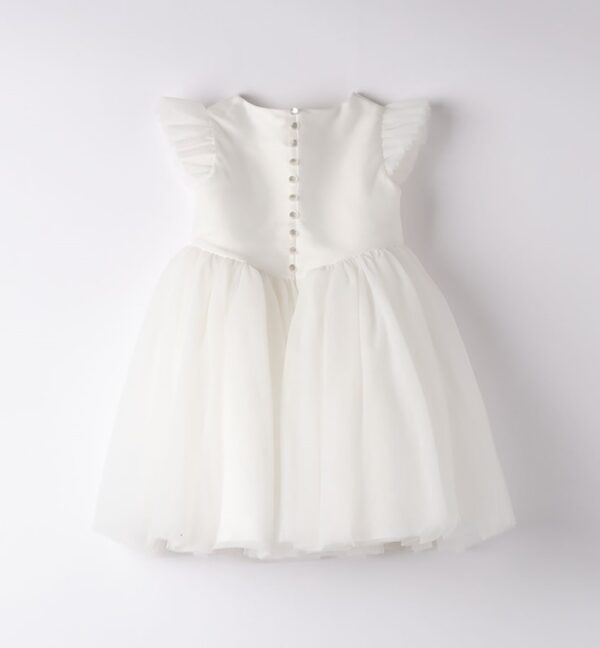 Vestito in tulle con volant alle maniche