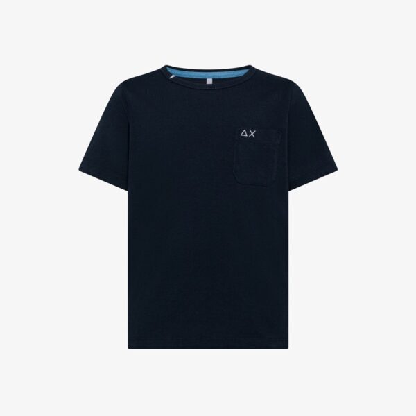 T-shirt mezza manica con taschino e logo