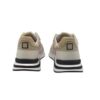 Sneaker in pelle e tessuto tecnico con lacci