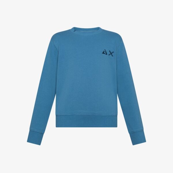 Felpa in cotone con ricamo logo