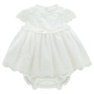 Completo vestito con ricami e coulotte