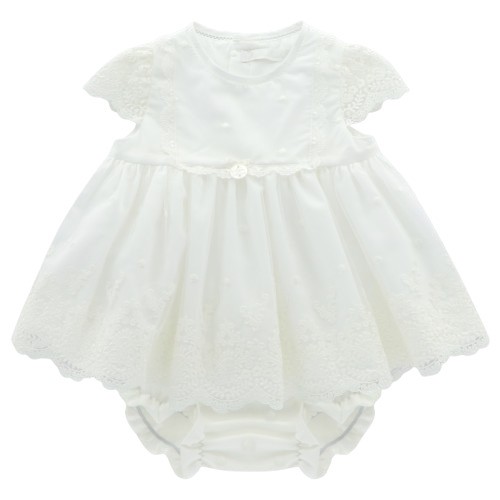 Completo vestito con ricami e coulotte