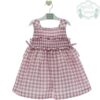 Vestito a quadri con punto smock