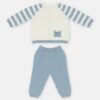 Completo maglia con maniche a righe e pantalone