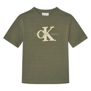 T-shirt mezza manica con ricamo logo