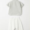 Completo camicia mezza manica a righe e bermuda