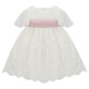 Vestito con maniche in pizzo e ricami