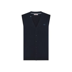 Gilet in cotone con ricamo logo