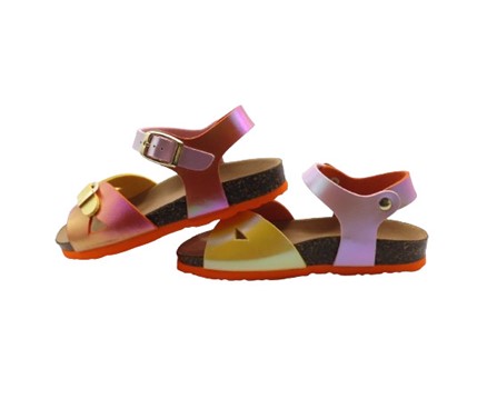 Sandalo in pelle con doppia fibbia