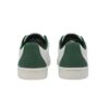 Sneaker in pelle con lacci e riporti a contrasto