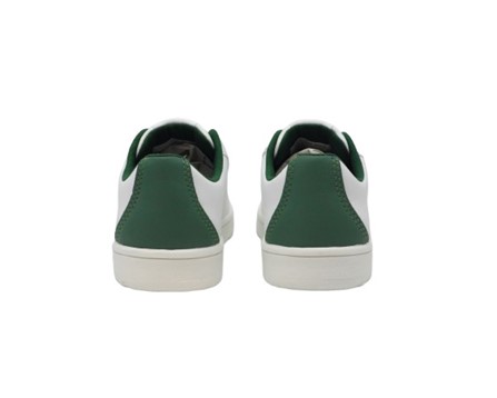 Sneaker in pelle con lacci e riporti a contrasto