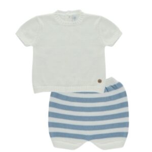 Completo maglia e bermuda a righe