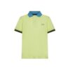 T-shirt polo con colletto a contrasto e ricamo logo