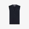 Gilet in cotone con ricamo logo