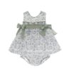 Vestito fantasia fiori con giacchettino in cotone