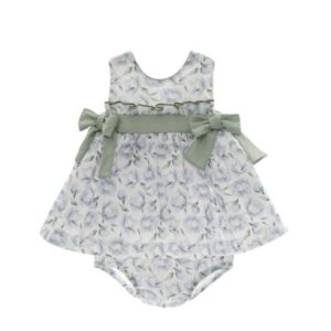Vestito fantasia fiori con giacchettino in cotone