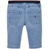 Pantalone denim con elastico in vita