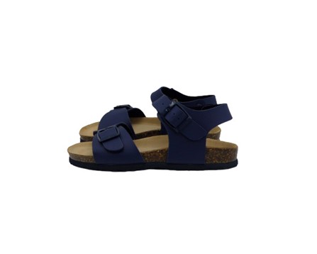 Sandalo in pelle con doppia fibbia