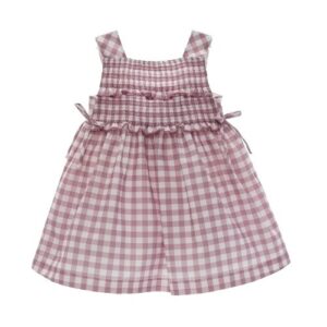 Vestito a quadri con punto smock