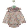 Vestito fantasia floreale con mutandina e giacchino