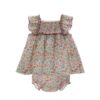 Vestito fantasia floreale con mutandina e giacchino