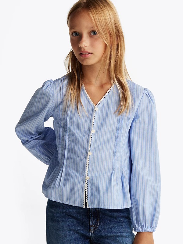 Camicia a righe in cotone